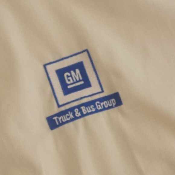 Vintage '80s General Motors Beige Zip Up Bomber Style Jacket XL By Holloway - Picture 7 of 11